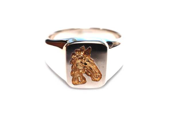 Signet ring with carved designed intaglio 